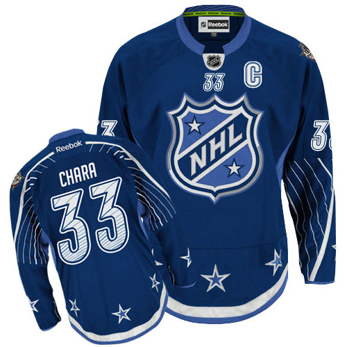 Boston Bruins 33 Zdeno Chara 2012 Stars Mens Reebok NHL Jersey Officially Licensed